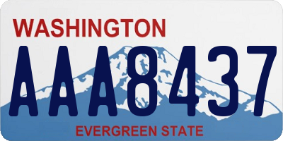 WA license plate AAA8437