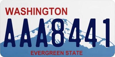 WA license plate AAA8441