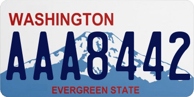 WA license plate AAA8442