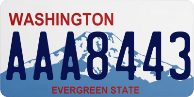WA license plate AAA8443
