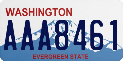 WA license plate AAA8461
