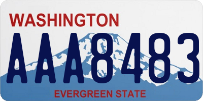 WA license plate AAA8483