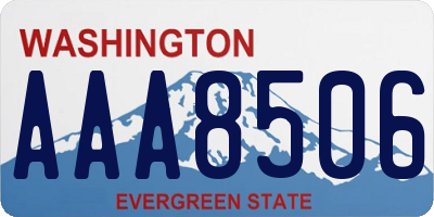 WA license plate AAA8506
