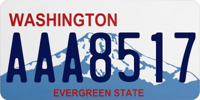 WA license plate AAA8517