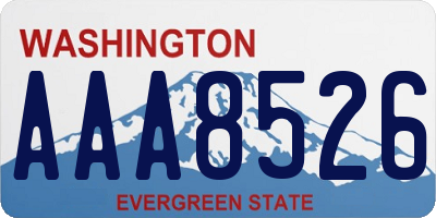 WA license plate AAA8526