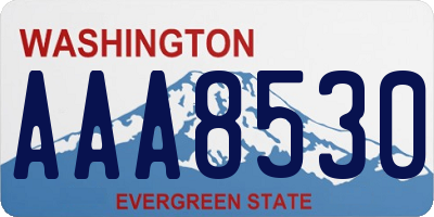 WA license plate AAA8530