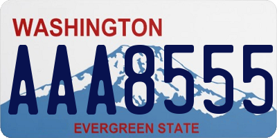 WA license plate AAA8555