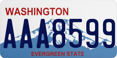 WA license plate AAA8599