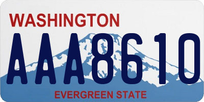 WA license plate AAA8610