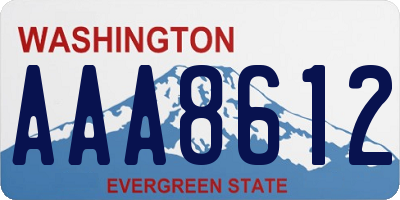 WA license plate AAA8612