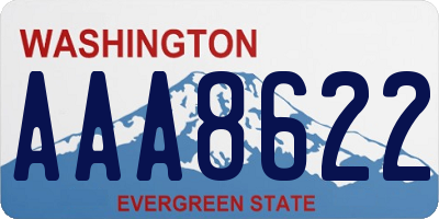 WA license plate AAA8622