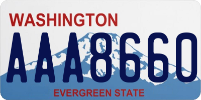 WA license plate AAA8660