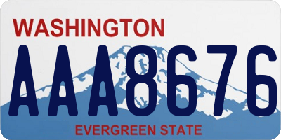 WA license plate AAA8676