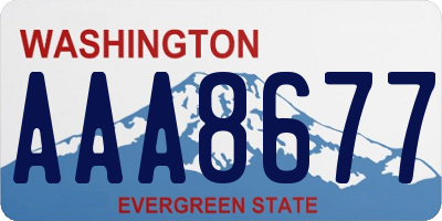 WA license plate AAA8677