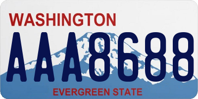 WA license plate AAA8688