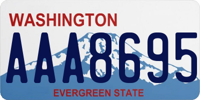 WA license plate AAA8695