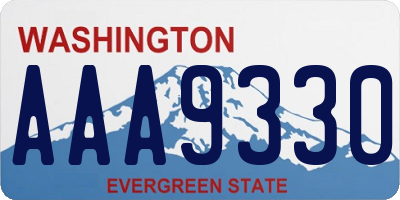 WA license plate AAA9330