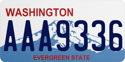 WA license plate AAA9336