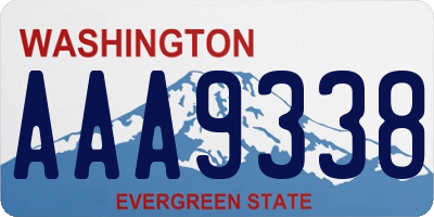 WA license plate AAA9338