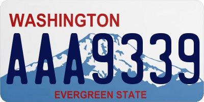 WA license plate AAA9339