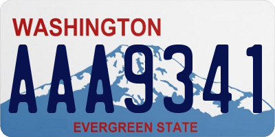 WA license plate AAA9341