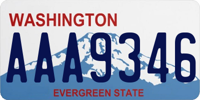 WA license plate AAA9346
