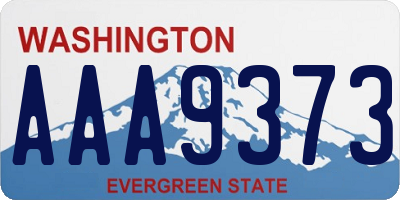 WA license plate AAA9373