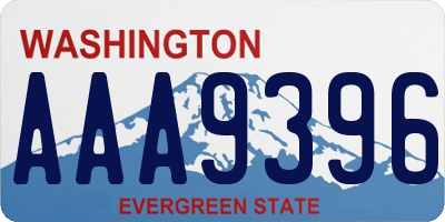 WA license plate AAA9396