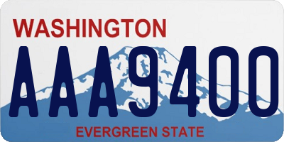 WA license plate AAA9400