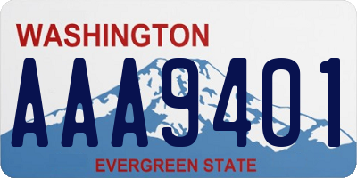 WA license plate AAA9401