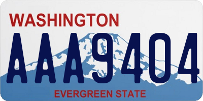 WA license plate AAA9404