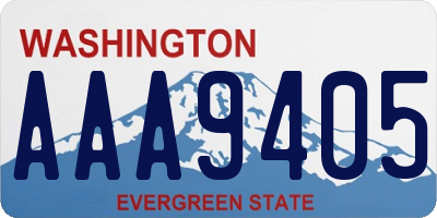 WA license plate AAA9405