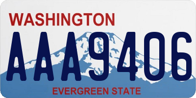 WA license plate AAA9406