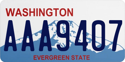 WA license plate AAA9407