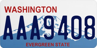 WA license plate AAA9408