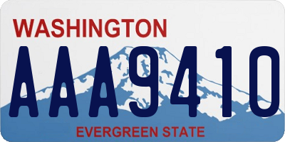 WA license plate AAA9410