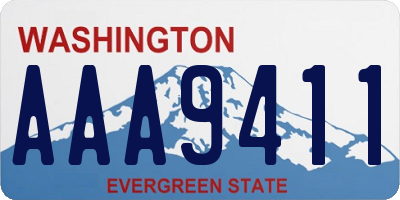 WA license plate AAA9411