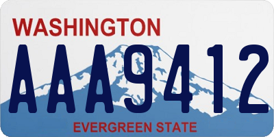 WA license plate AAA9412