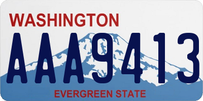WA license plate AAA9413
