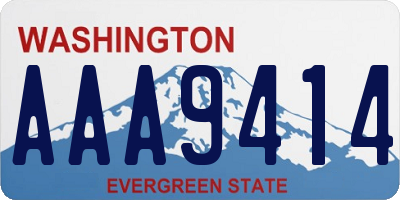 WA license plate AAA9414