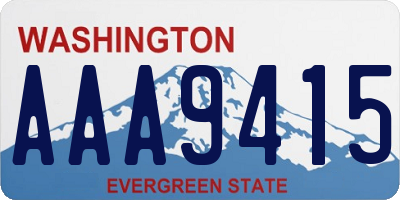 WA license plate AAA9415
