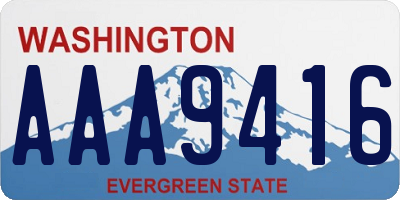 WA license plate AAA9416