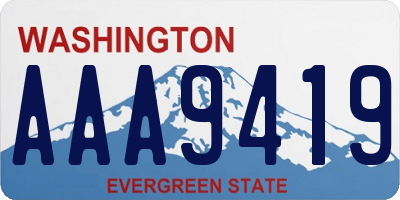 WA license plate AAA9419