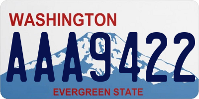 WA license plate AAA9422