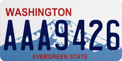 WA license plate AAA9426