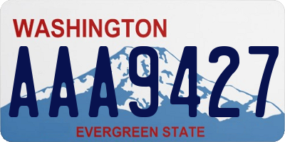 WA license plate AAA9427