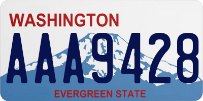 WA license plate AAA9428