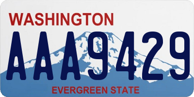 WA license plate AAA9429