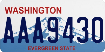 WA license plate AAA9430