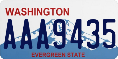WA license plate AAA9435